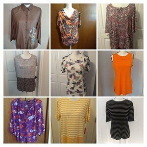 Lot of 7 Mystery Box Tops Women’s Sz XL  / Sz 12 Clothing Top Bundle #A